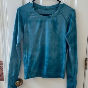 lululemon athletica Blue Tie-Dye Swiftly Long Sleeve Top